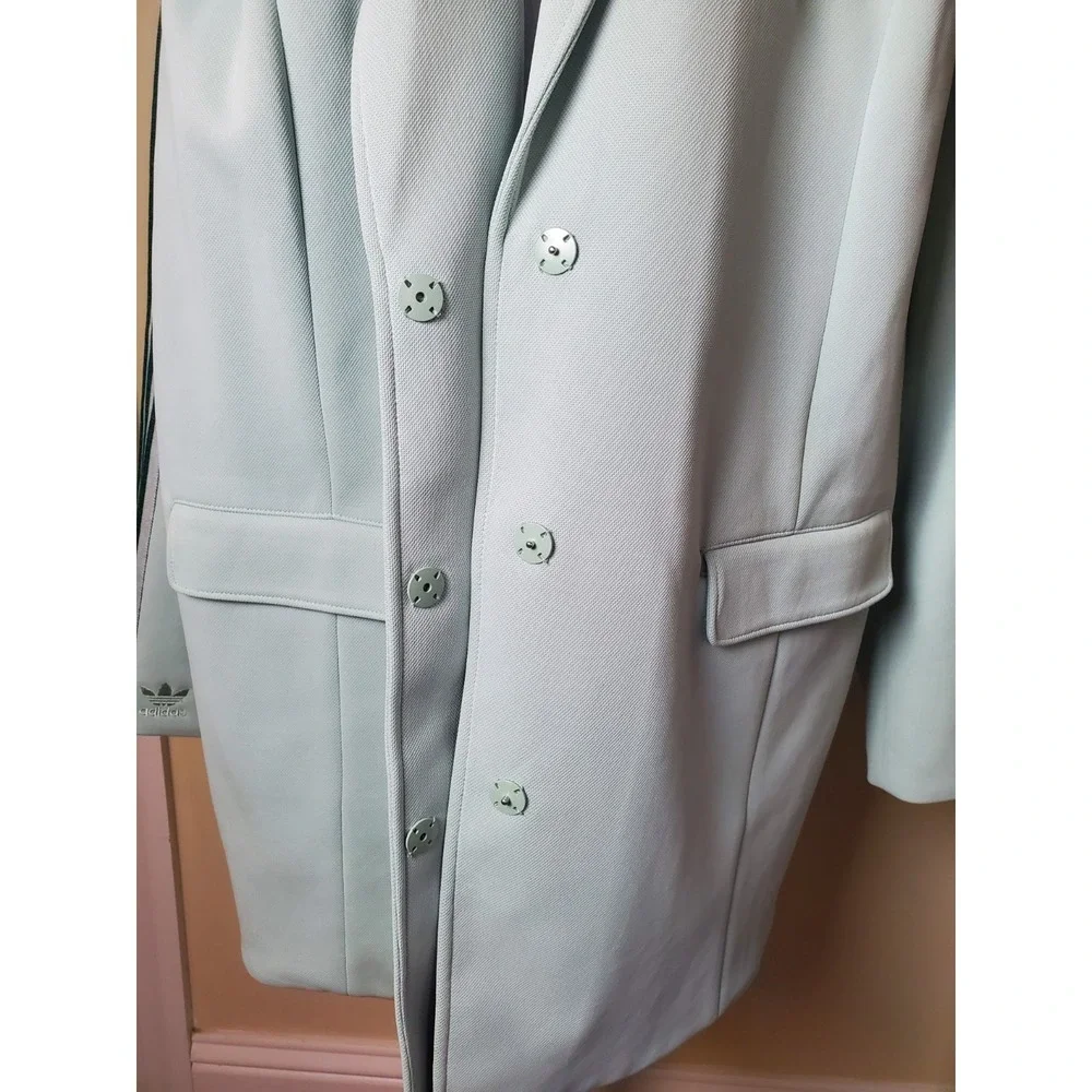 NWT Adidas‎ Ivy Park Women's Suit Jacket 4X Green Tint Streetwear Stripe FLAW